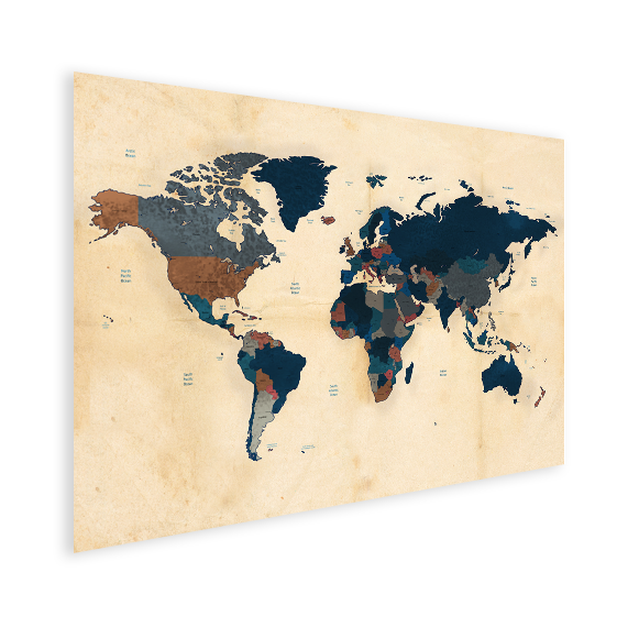 klep joggen Tutor Papier historisch poster - Wereldkaart op poster - Wereldkaarten